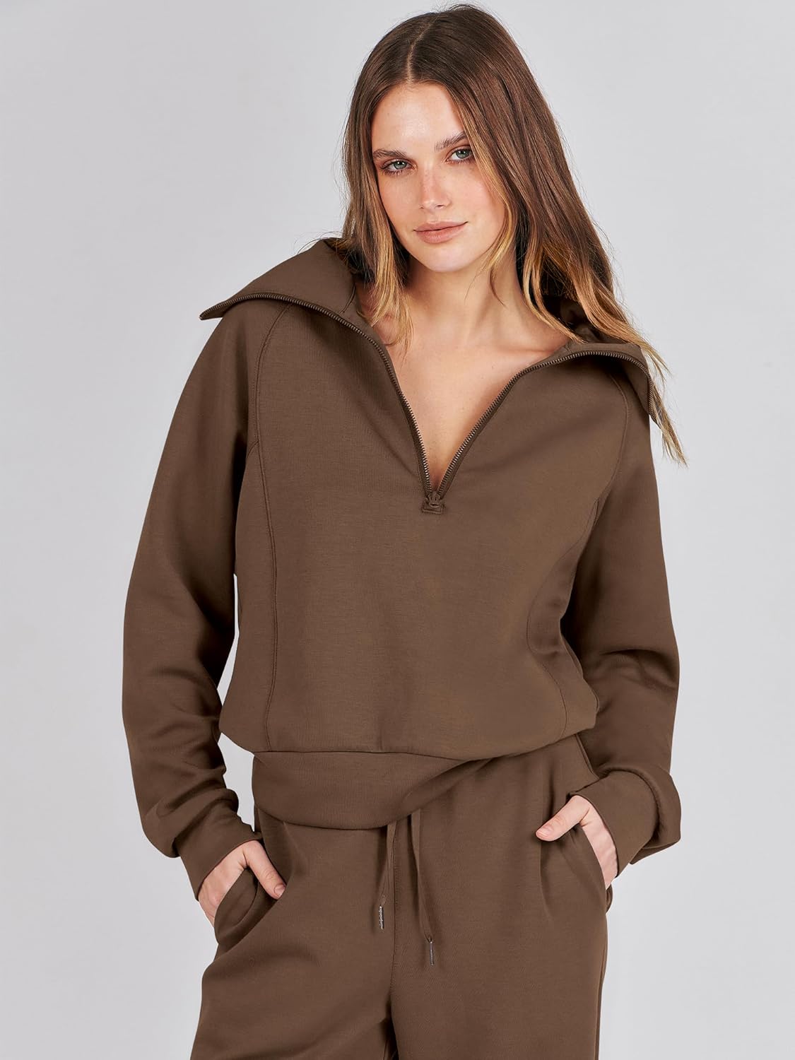 2024 Fall Trendy Outfits Oversized Two Piece Sweatsuit