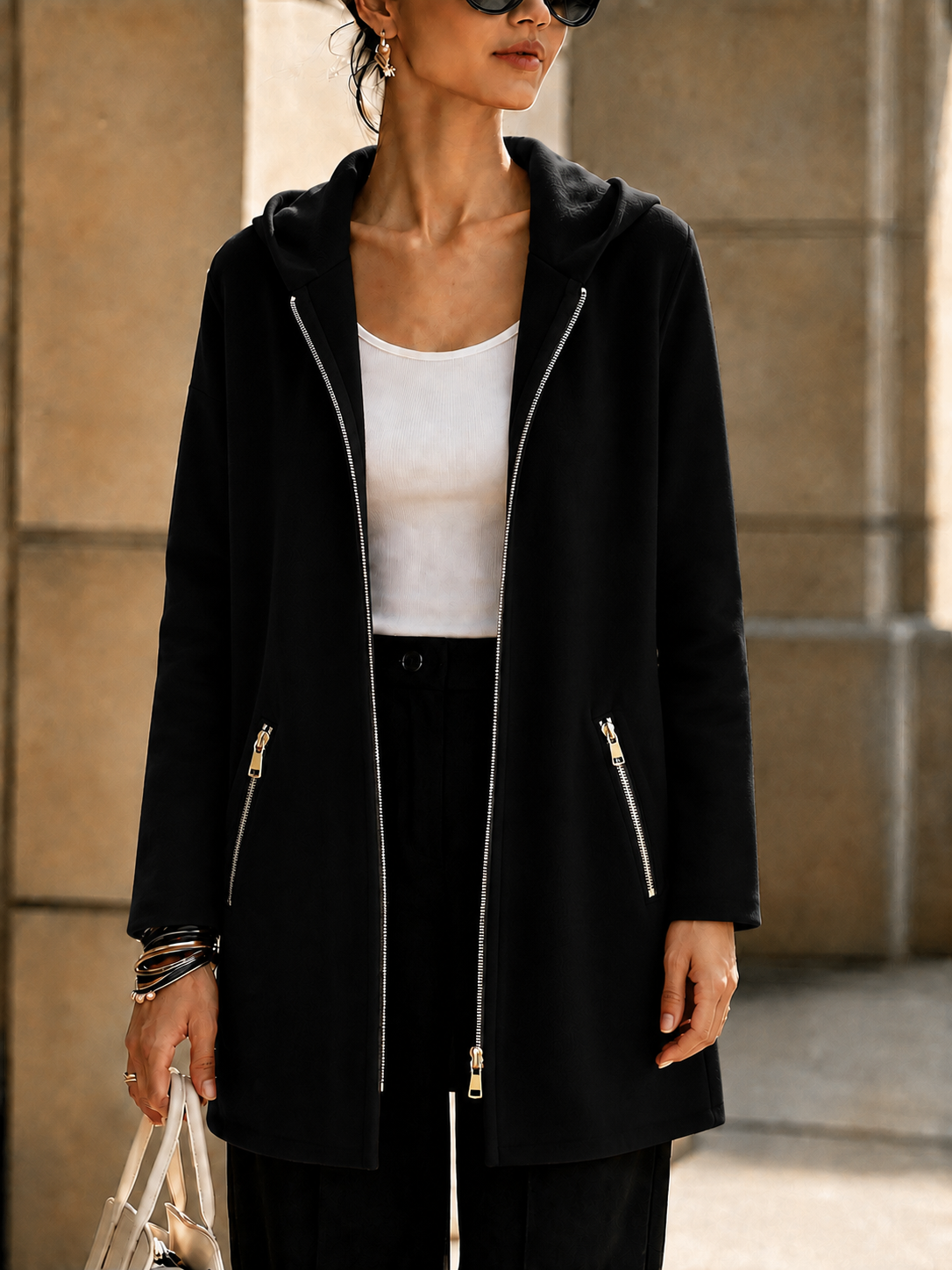 CLEARANCE SALE🔥 Zipper Long Sleeve Hooded Jacket