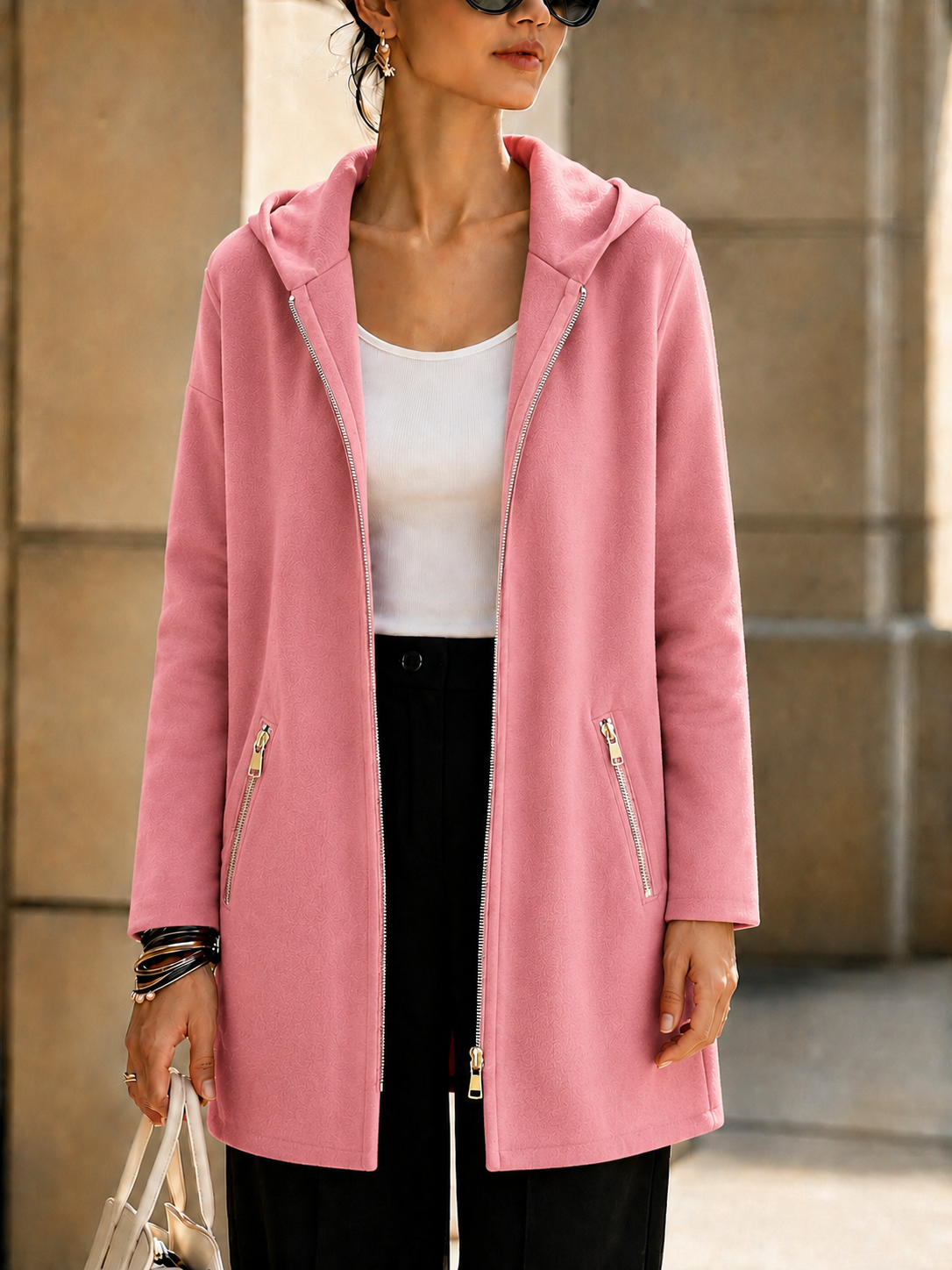 CLEARANCE SALE🔥 Zipper Long Sleeve Hooded Jacket