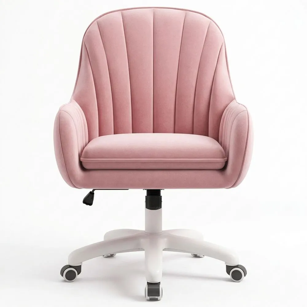 Silla de Oficina Moderna y Ajustable, Cómoda con Giro de 360°, Respaldo Medio, Para Hogar y Sala de Estar