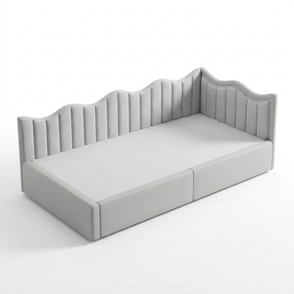 Cama infantil 90 x 200 cm con almacenamiento hidráulico y luces LED, sin colchón