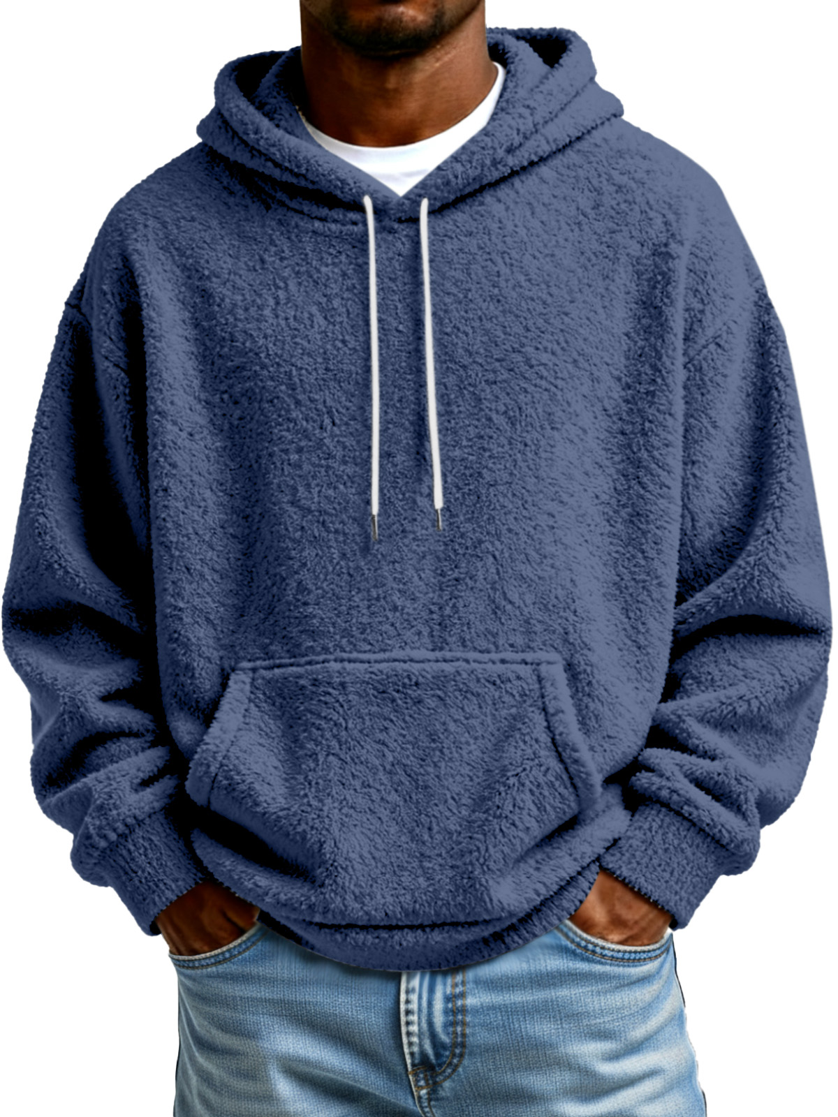 Autumn And Winter Solid Color Comfortable And Loose Double-sided Velvet Hooded Sweatshirt