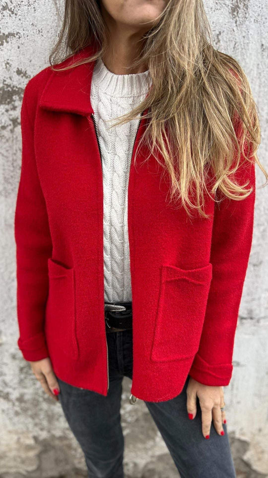 🎁Hot Sale🔥Women's Knitted Zipper Coat With Pockets
