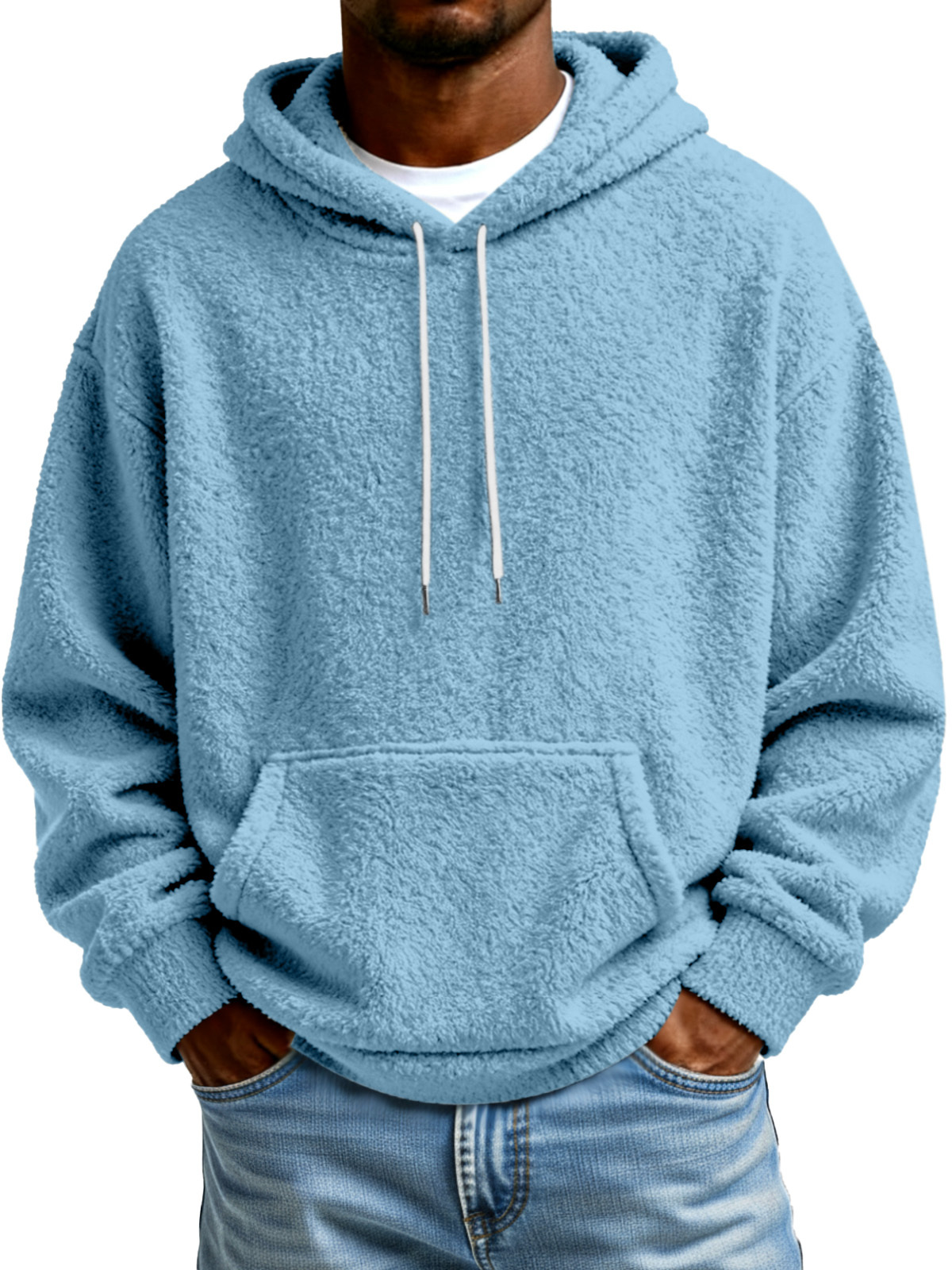 Autumn And Winter Solid Color Comfortable And Loose Double-sided Velvet Hooded Sweatshirt