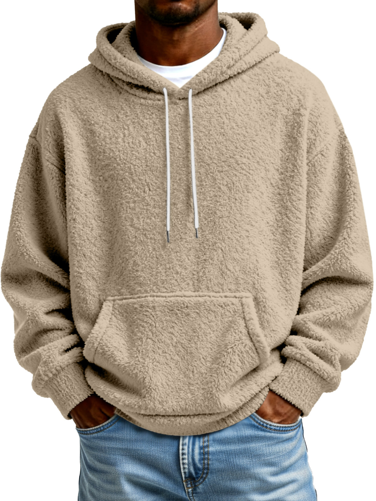 Autumn And Winter Solid Color Comfortable And Loose Double-sided Velvet Hooded Sweatshirt