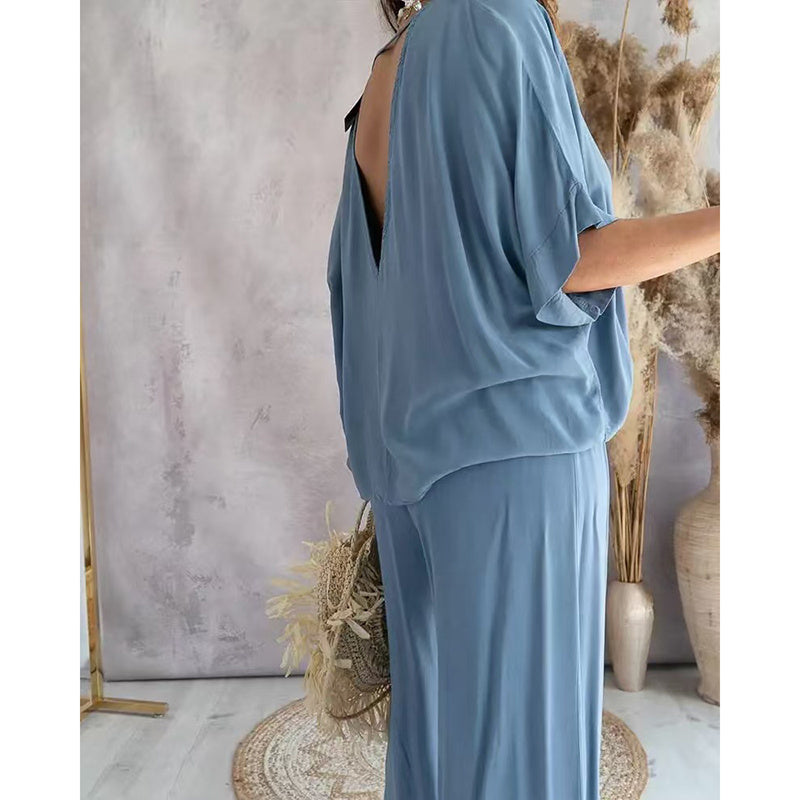 New Arrivals🔥🌷Women’s Lounge Set with Wide Leg Pant