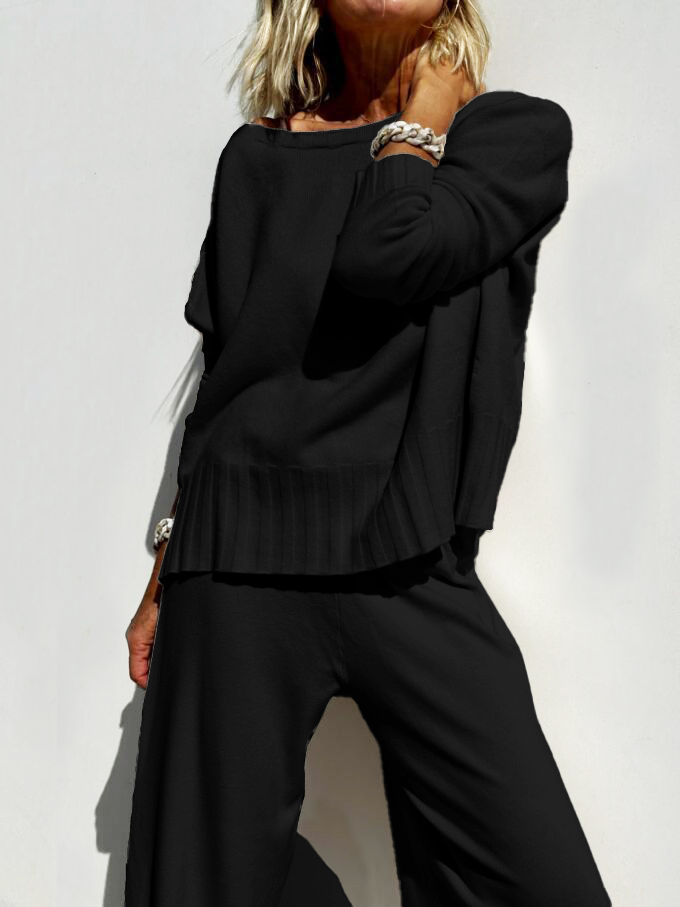 2024 Hot Sale Soft Cashmere Casual Sweater Suit