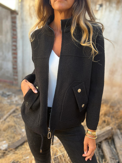 CLEARANCE🔥 Casual Zipper Drawstring Jacket