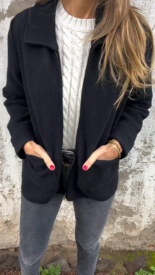 🎁Hot Sale🔥Women's Knitted Zipper Coat With Pockets