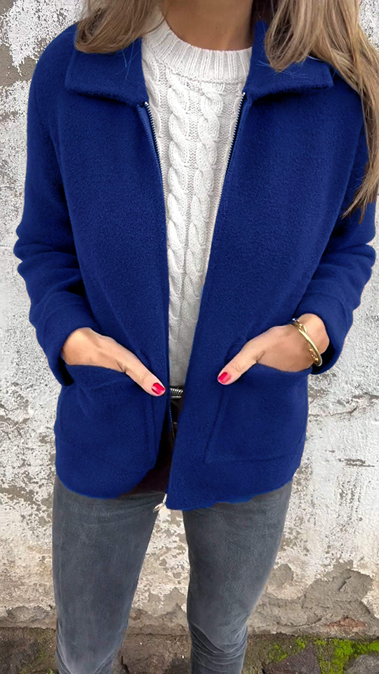 🎁Hot Sale🔥Women's Knitted Zipper Coat With Pockets