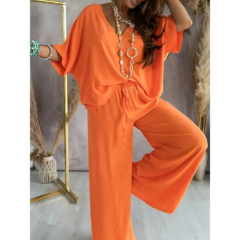 New Arrivals🔥🌷Women’s Lounge Set with Wide Leg Pant
