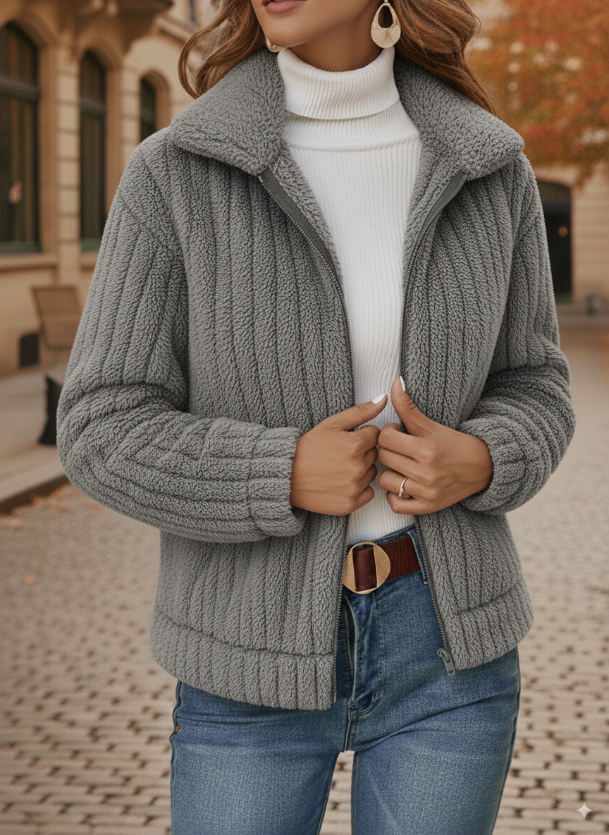 ⏰ LAST DAY SAVE 50% 💥2025 Casual Lapel Zipper Warm Plush Fleece Jacket Coat