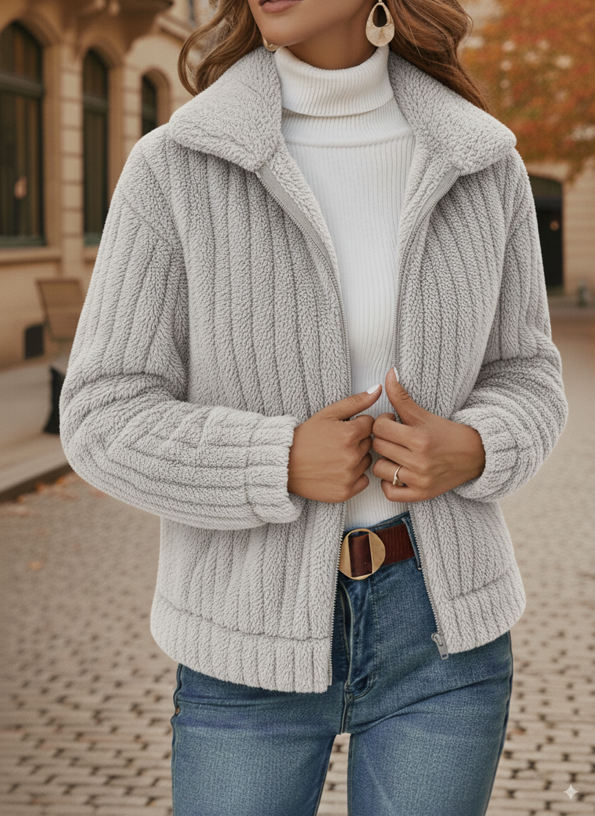 ⏰ LAST DAY SAVE 50% 💥2025 Casual Lapel Zipper Warm Plush Fleece Jacket Coat
