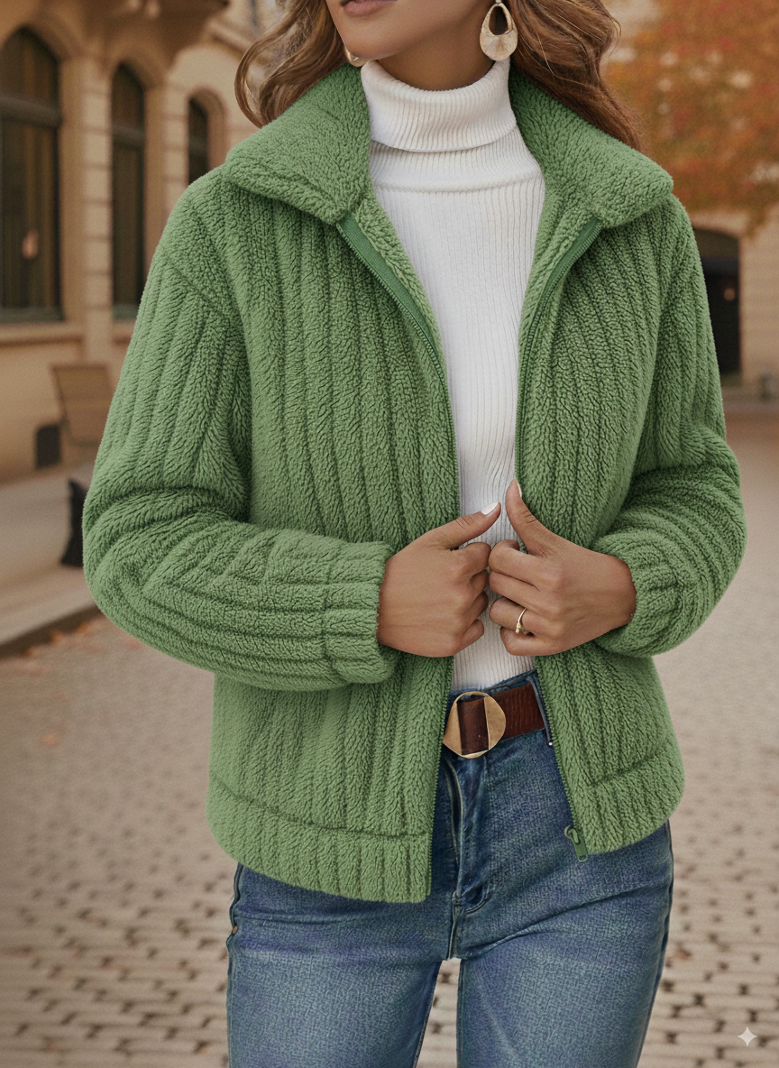 ⏰ LAST DAY SAVE 50% 💥2025 Casual Lapel Zipper Warm Plush Fleece Jacket Coat