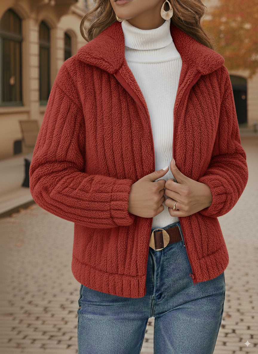 ⏰ LAST DAY SAVE 50% 💥2025 Casual Lapel Zipper Warm Plush Fleece Jacket Coat