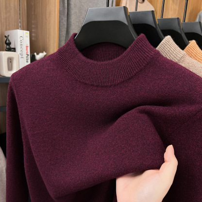 2025 Men’s Elegant Woolen Crewneck Sweater