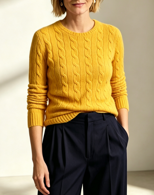 The Timeless Cable-Knit Crewneck Sweater