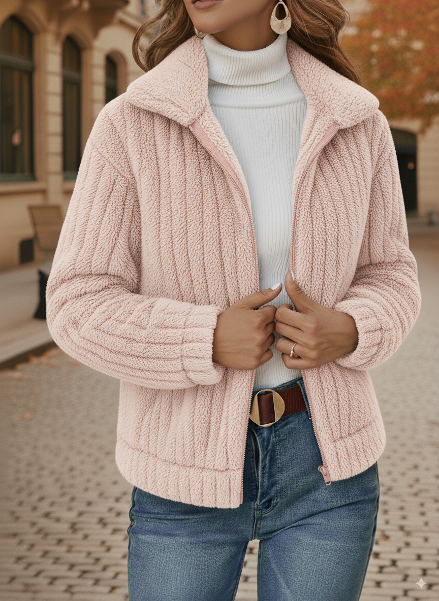 ⏰ LAST DAY SAVE 50% 💥2025 Casual Lapel Zipper Warm Plush Fleece Jacke