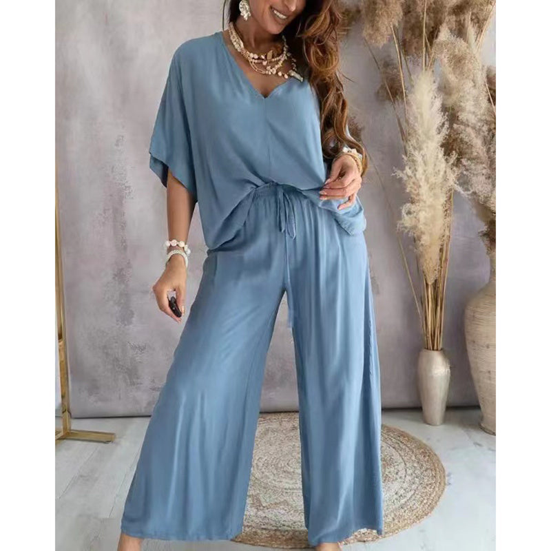 New Arrivals🔥🌷Women’s Lounge Set with Wide Leg Pant