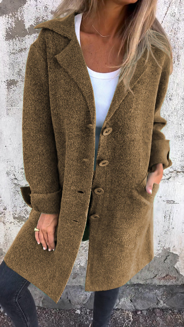 CLEARANCE SALE🔥 Casual Lapel Wool Single Breasted Long Coat