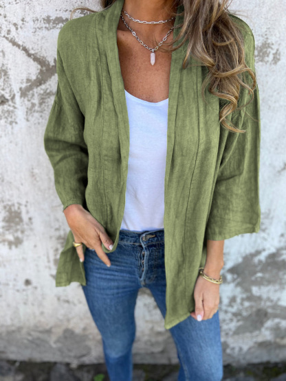 NEW IN🔥 2024 Women's Casual Breathable Linen Cover
