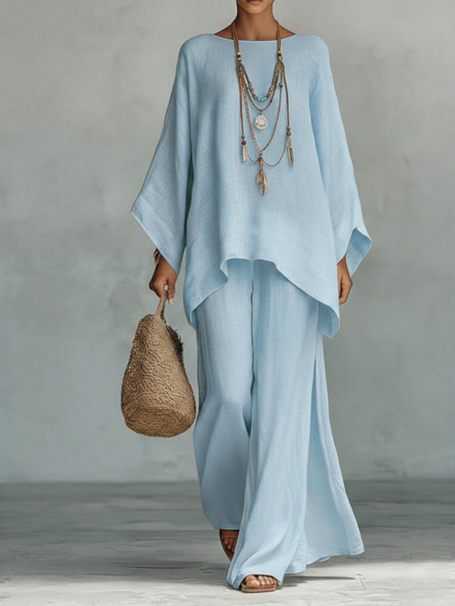 CLEARANCE SALE🔥 Women's comfortable and loose-fitting linen and cotton two-piece set