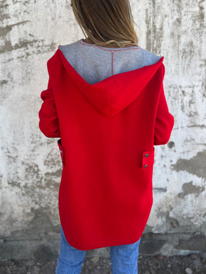 NEW🔥 2025 Women's Button Down Hooded Jacket