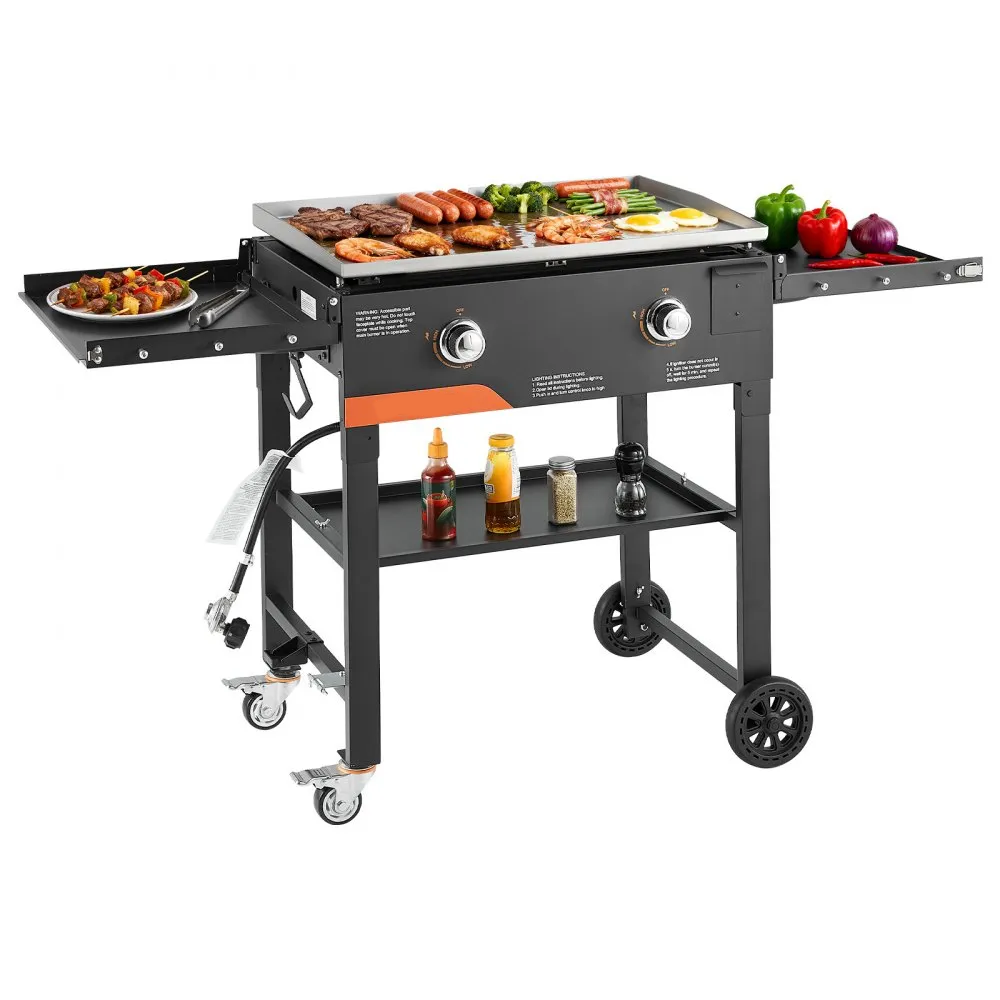 ⚡️Factory wholesale promotion 80% OFF⚡️ Gas Griddle, 3-Burner Flat Top Grill, Propane Griddle with Wheels
