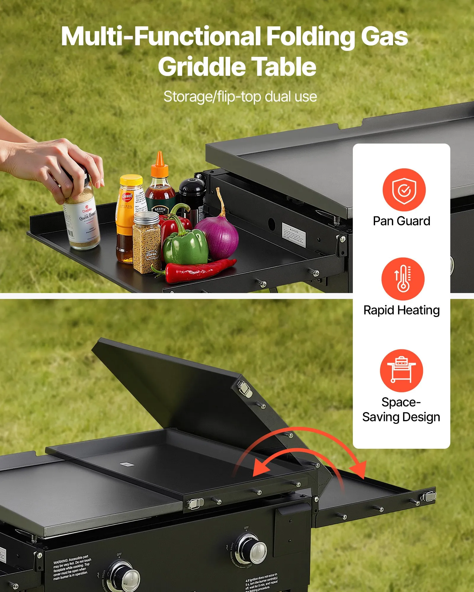 ⚡️Factory wholesale promotion 80% OFF⚡️ Gas Griddle, 3-Burner Flat Top Grill, Propane Griddle with Wheels