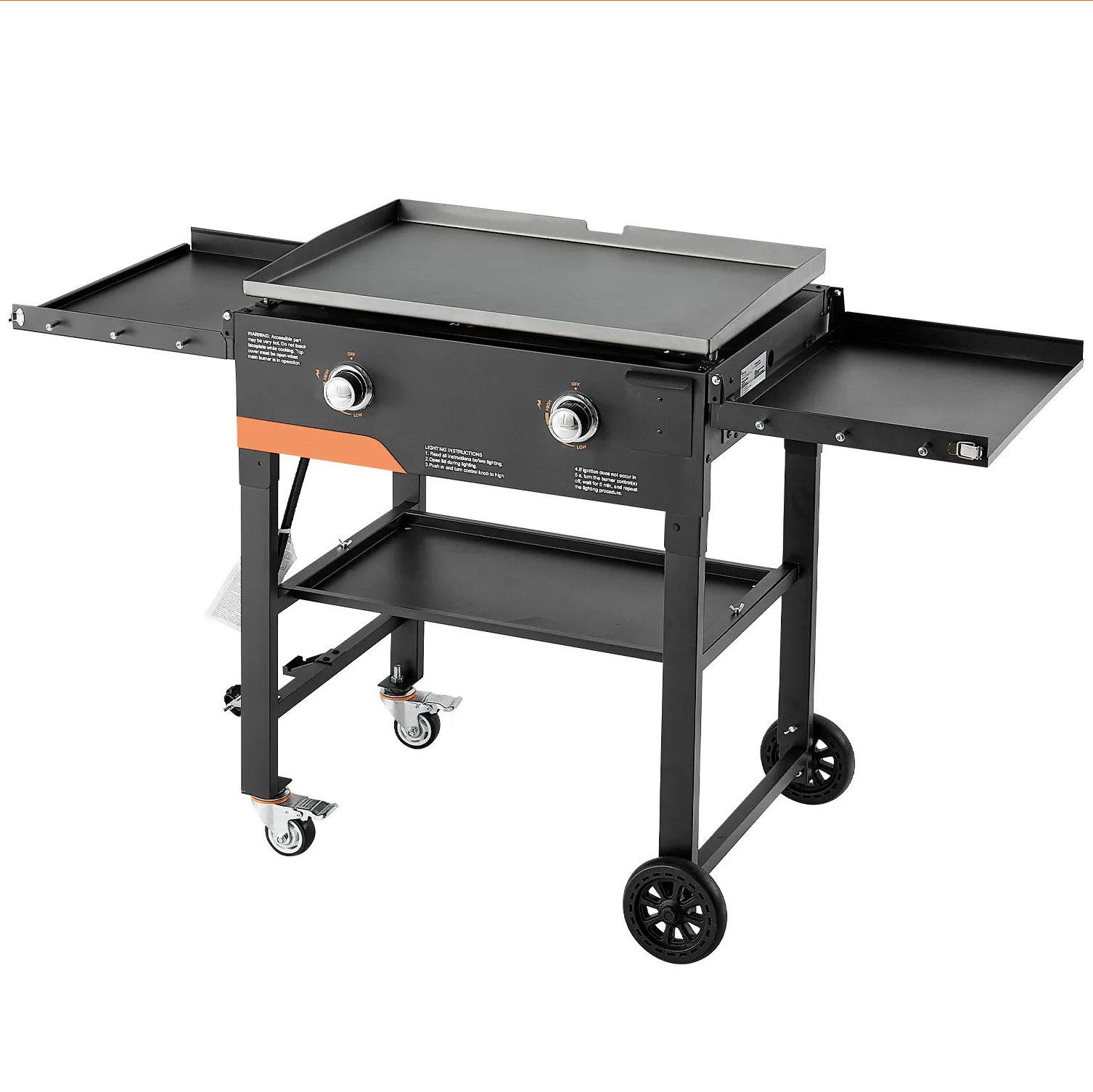 ⚡️Factory wholesale promotion 80% OFF⚡️ Gas Griddle, 3-Burner Flat Top Grill, Propane Griddle with Wheels
