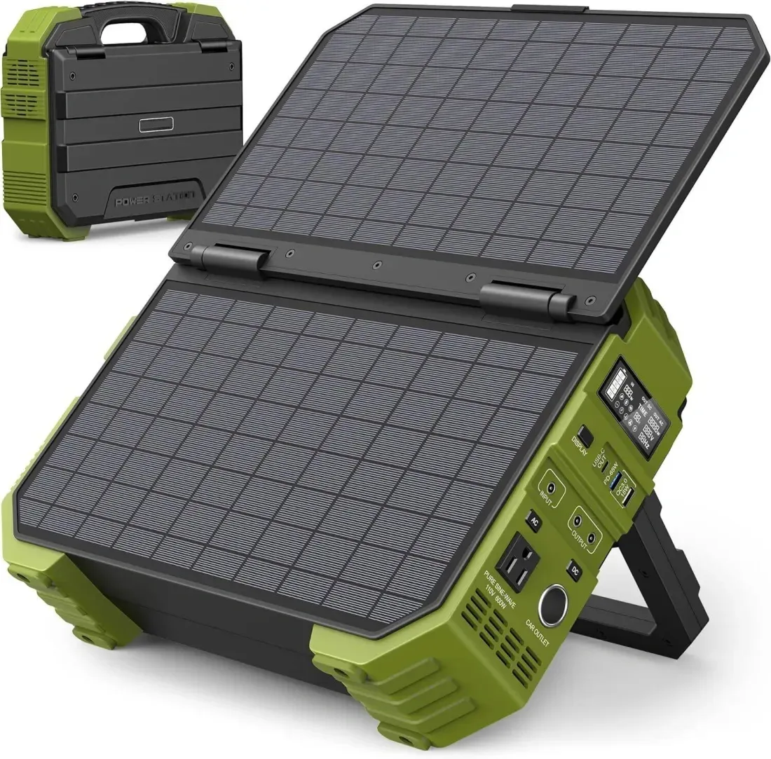 💥Liquidation Sale💥Buy 1 Get 1 Free💥Portable Power Station with Built-in Solar Panel