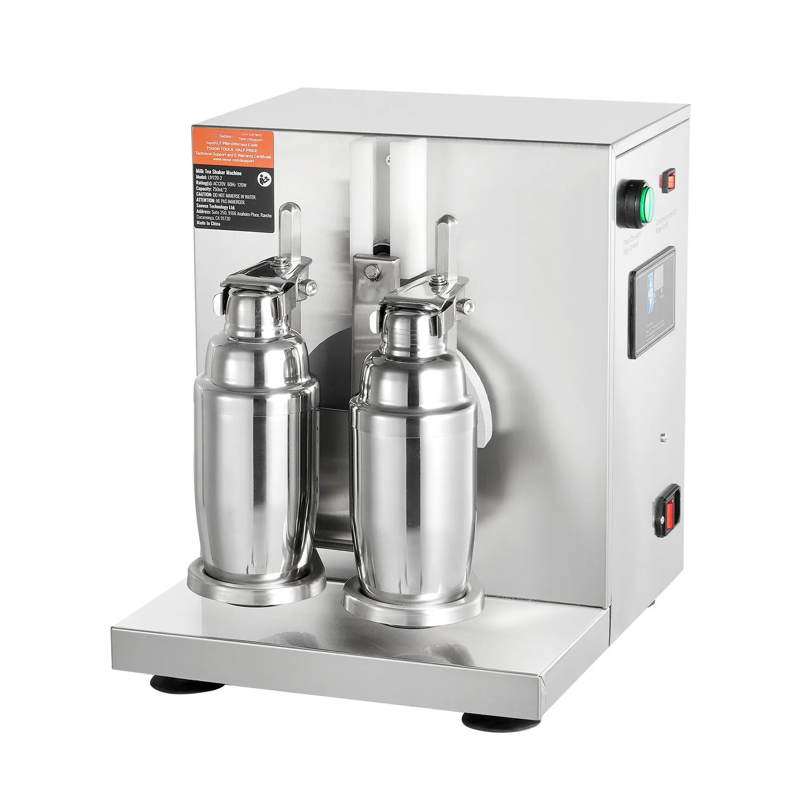 ⚡️Factory wholesale promotion 80% OFF⚡️ VEVOR Milkshake Maker Machine, 120W Commercial Milk Tea Shaker Machine, Double Head Milk Shake Mixer Machine