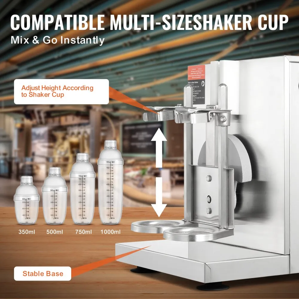 ⚡️Factory wholesale promotion 80% OFF⚡️ VEVOR Milkshake Maker Machine, 120W Commercial Milk Tea Shaker Machine, Double Head Milk Shake Mixer Machine