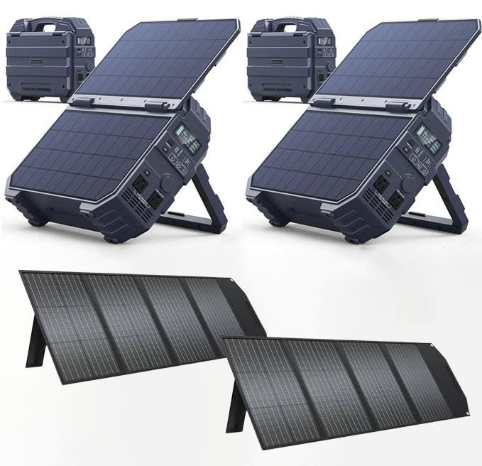 💥Last Day Buy 1 Get 1 Free💥Portable Power Station with Built-in Solar Panel
