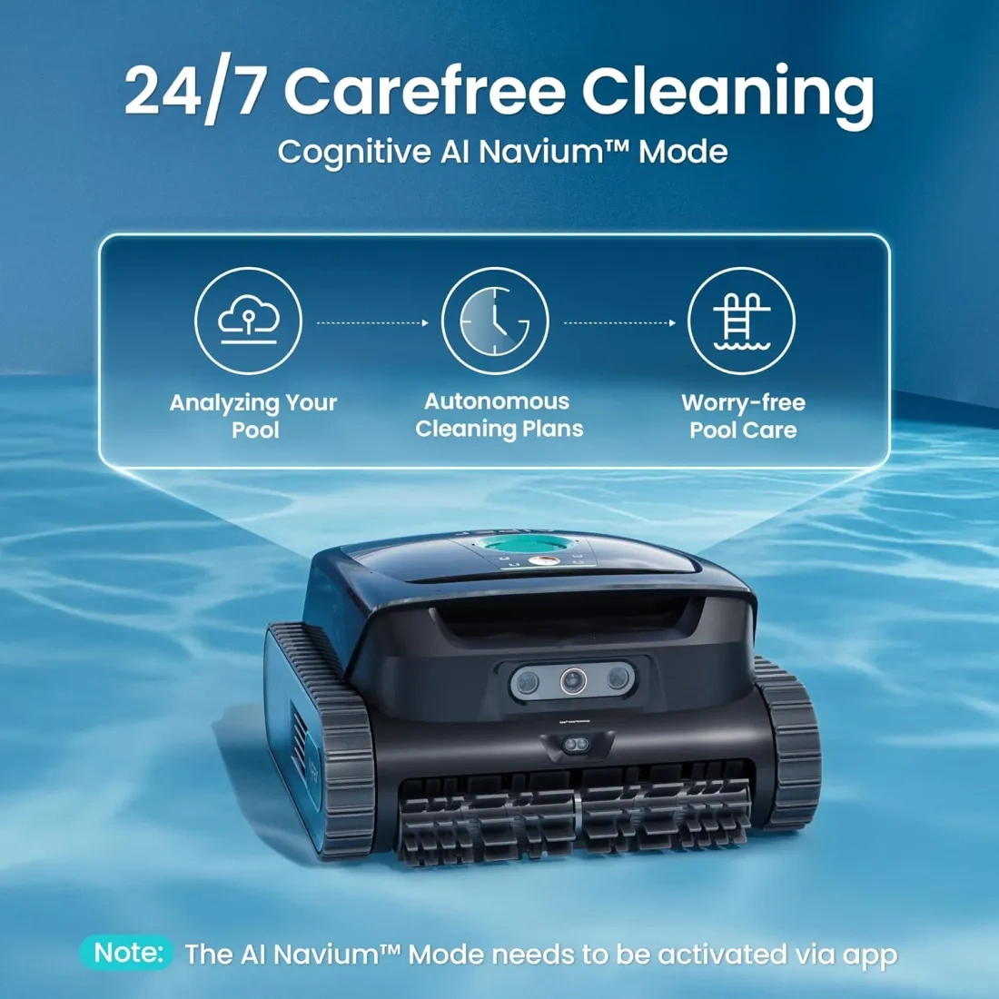 (2026 New) AIPER Scuba V3 AI Robotic Pool Cleaner  - 10x Faster Cleaning with Smart Waterline Parking, Cordless Design & Multi-Layer Filtration