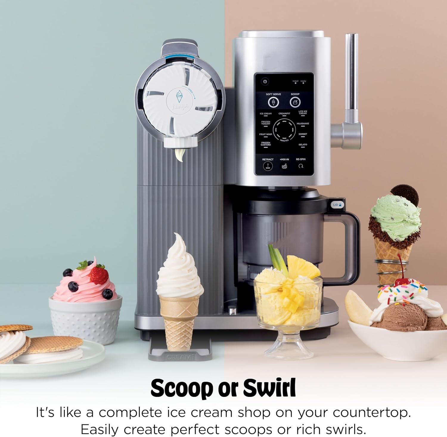 CREAMi Scoop & Swirl Ice Cream Maker