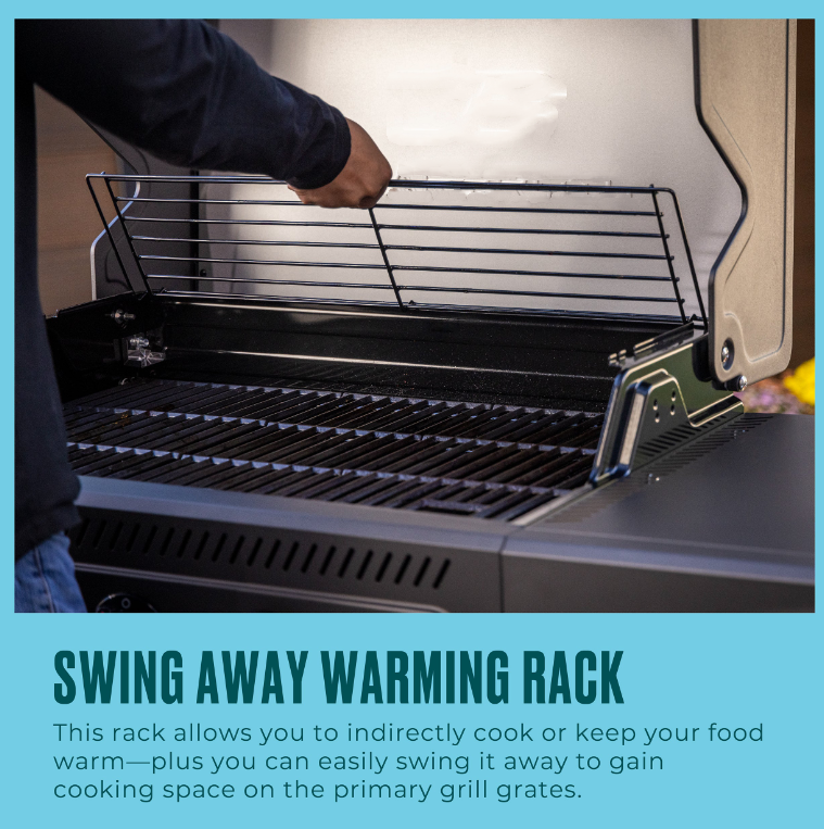 4 Burner Cart Gas Grill with Side Burner Black Gray