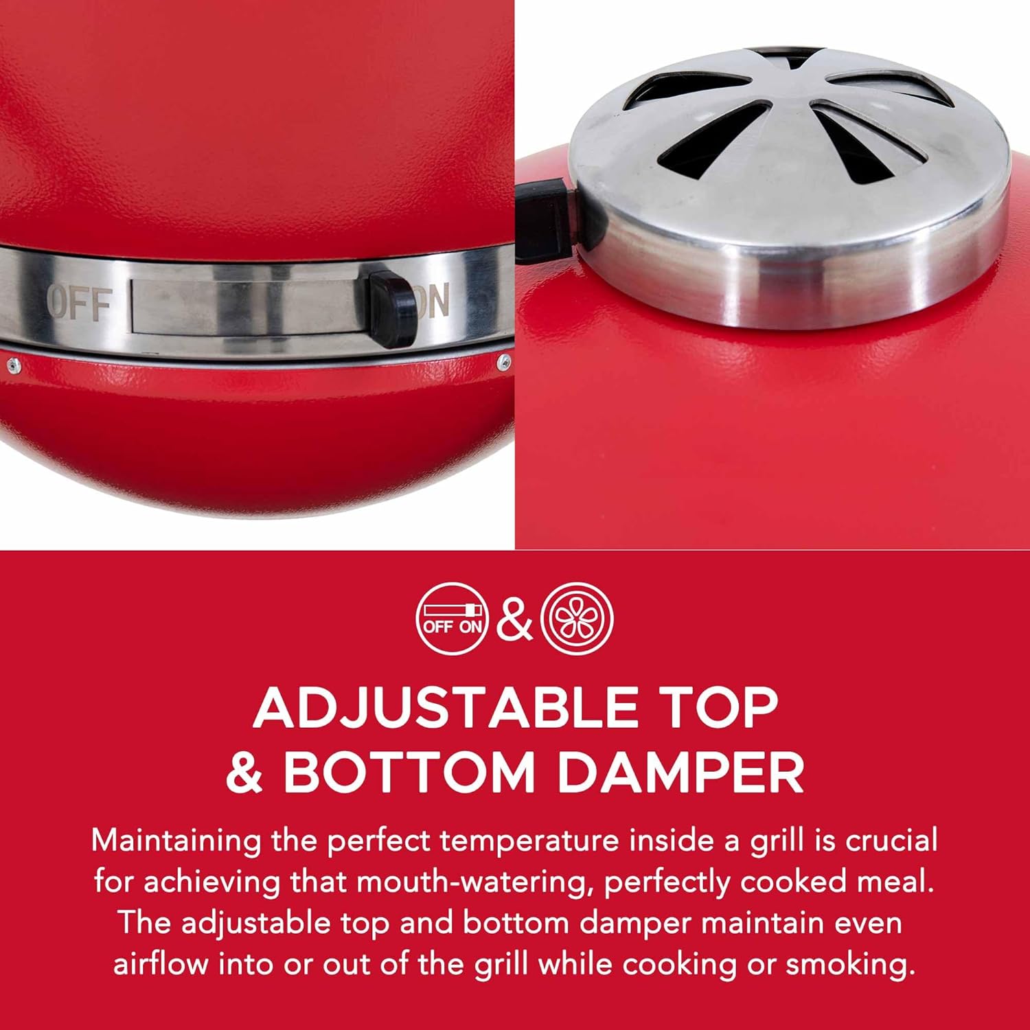 20-inch (approx. 50.8 cm) Kamado Charcoal Grill with Pizza Stone, Ultimate Outdoor Grill Egg Grill and Wheeled Smoke Unit