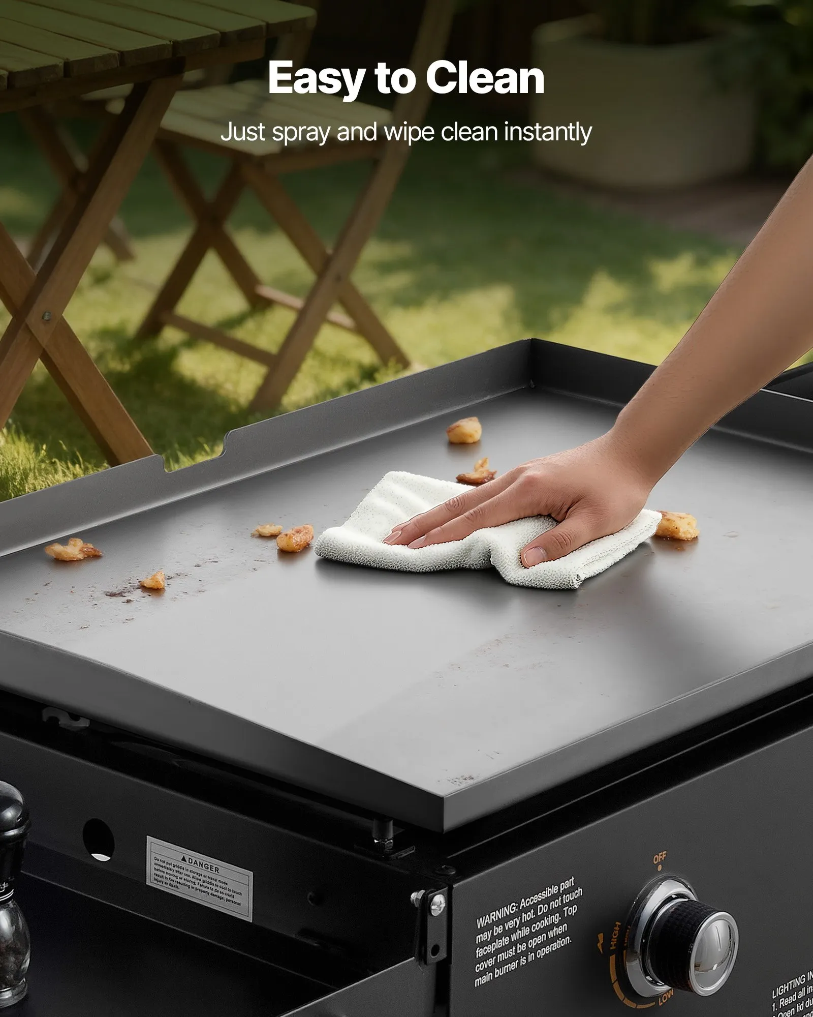 ⚡️Factory wholesale promotion 80% OFF⚡️ Gas Griddle, 3-Burner Flat Top Grill, Propane Griddle with Wheels