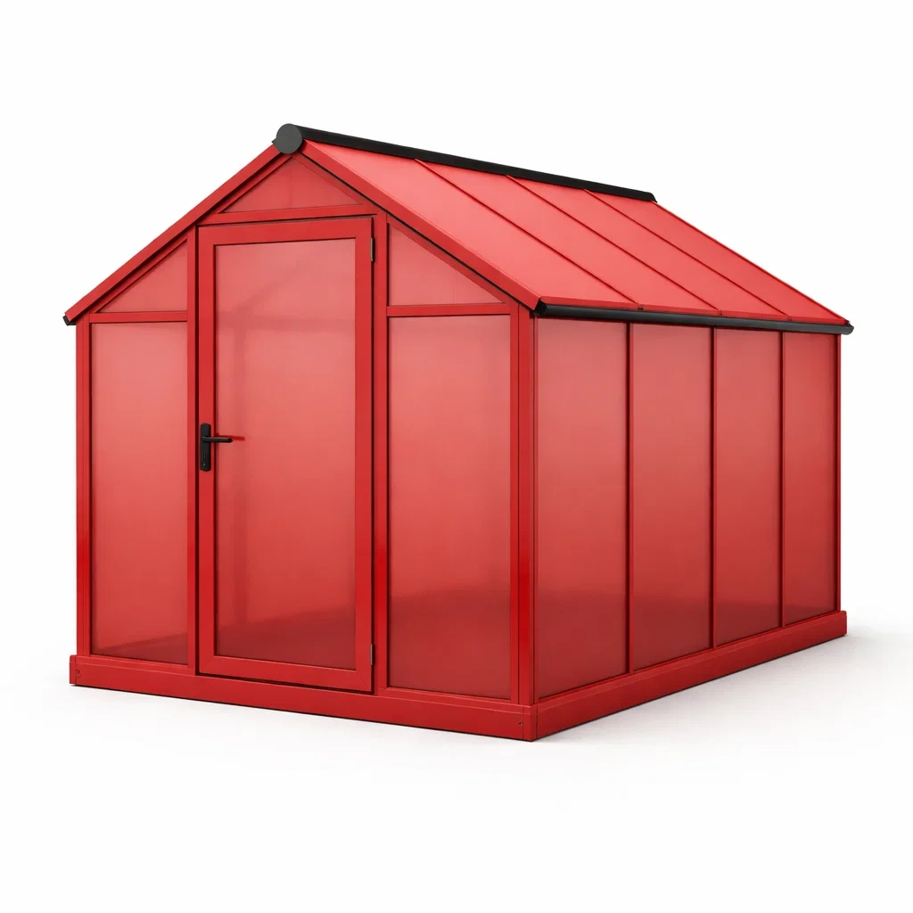 Serre en polycarbonate rouge 300x250x200 cm-LIVFINO