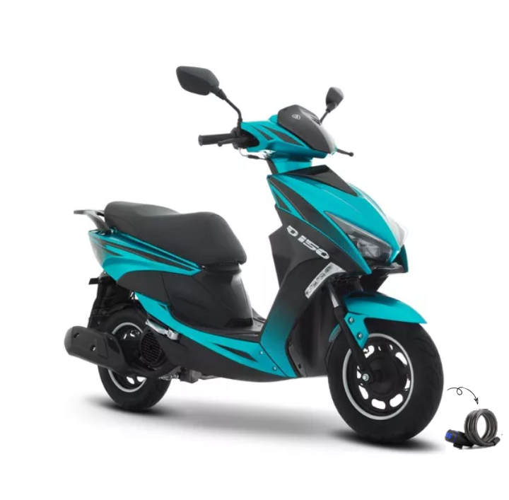 Motoneta Italika D150 Azul Negro