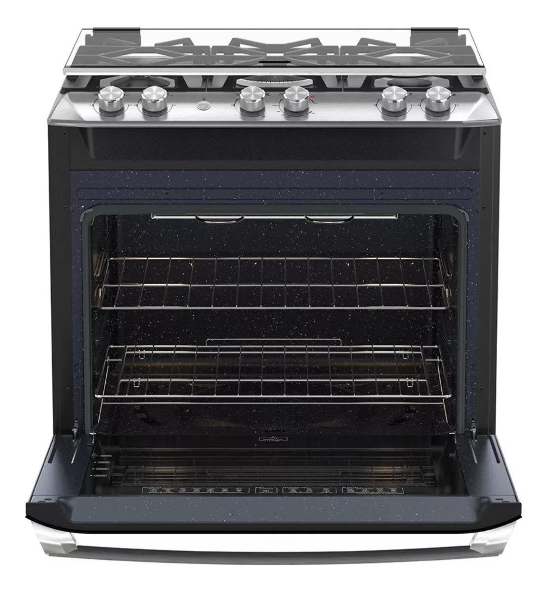 Estufa Empotre 80cm Inox Vidrio Negro Io Mabe Io8061getss0