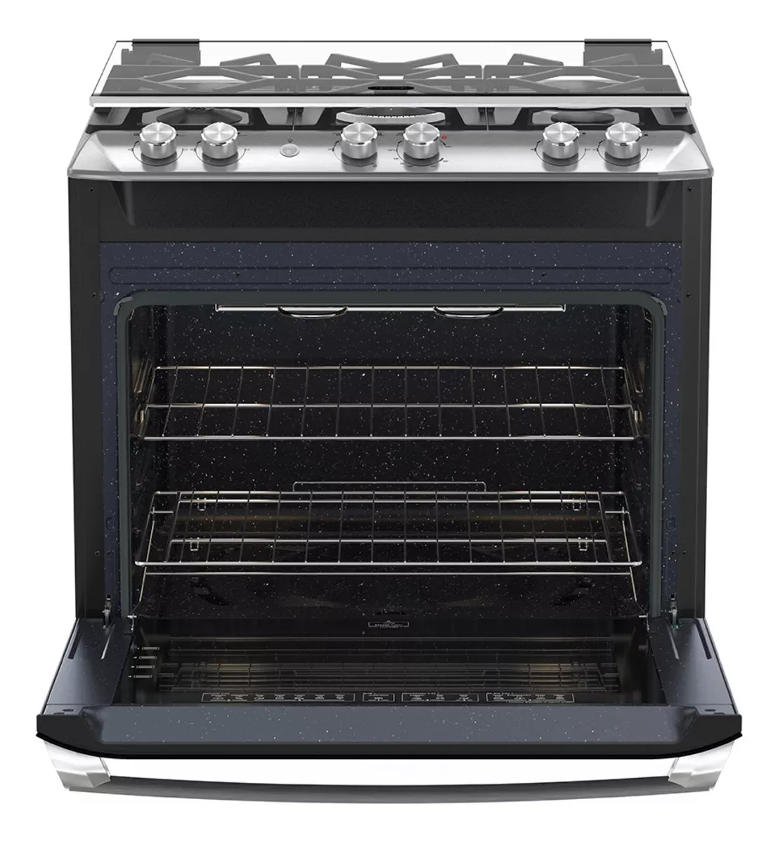 Estufa Empotre 80cm Inox Vidrio Negro Io Mabe Io8061getss0