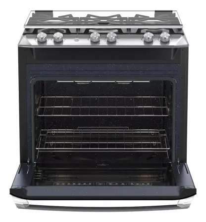 Estufa Empotre 80cm Inox Vidrio Negro Io Mabe Io8061getss0