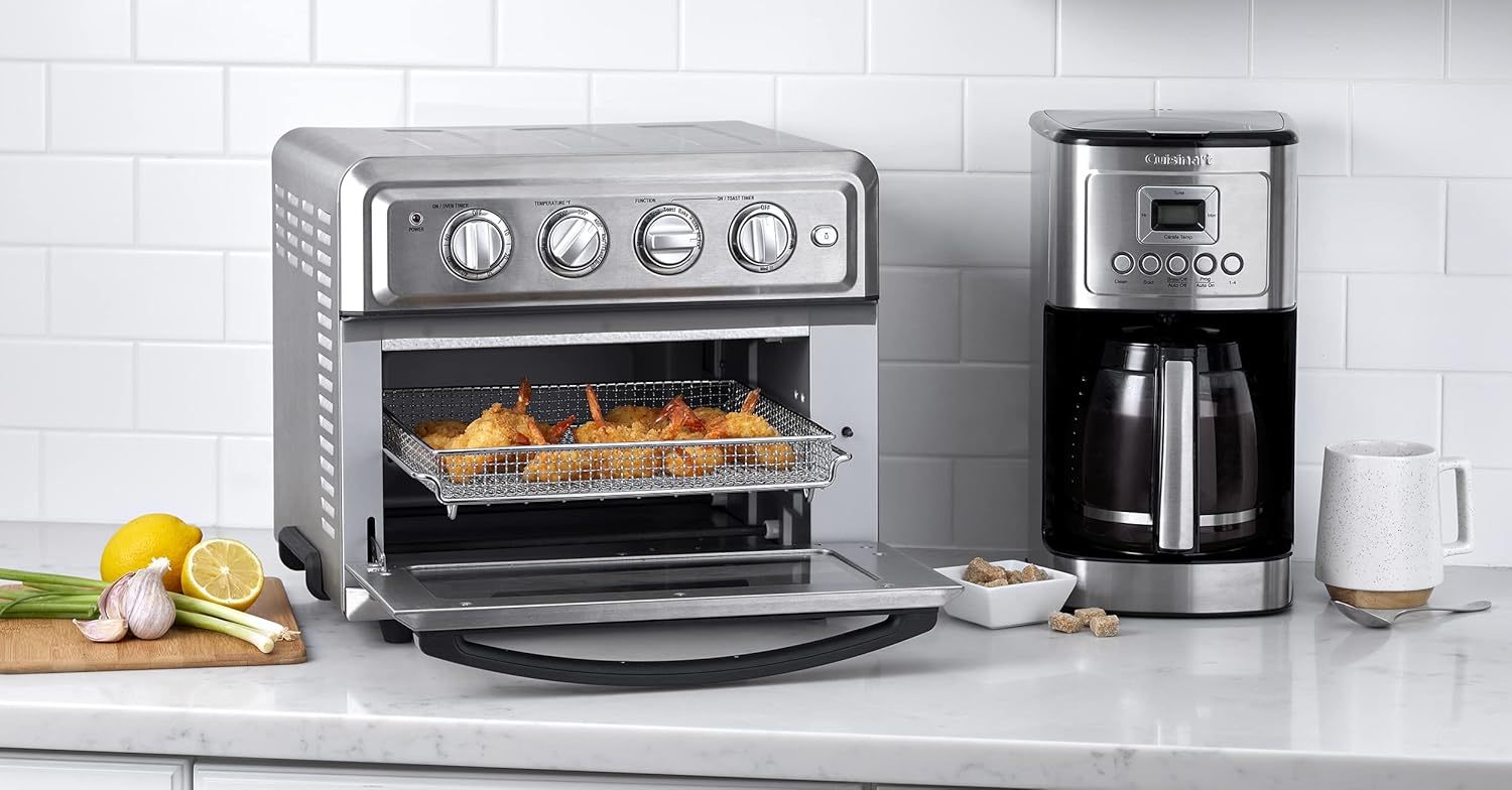 Cuisinart TOA-65 Horno Air Fryer Digital Deshidratador, Grande, Plata