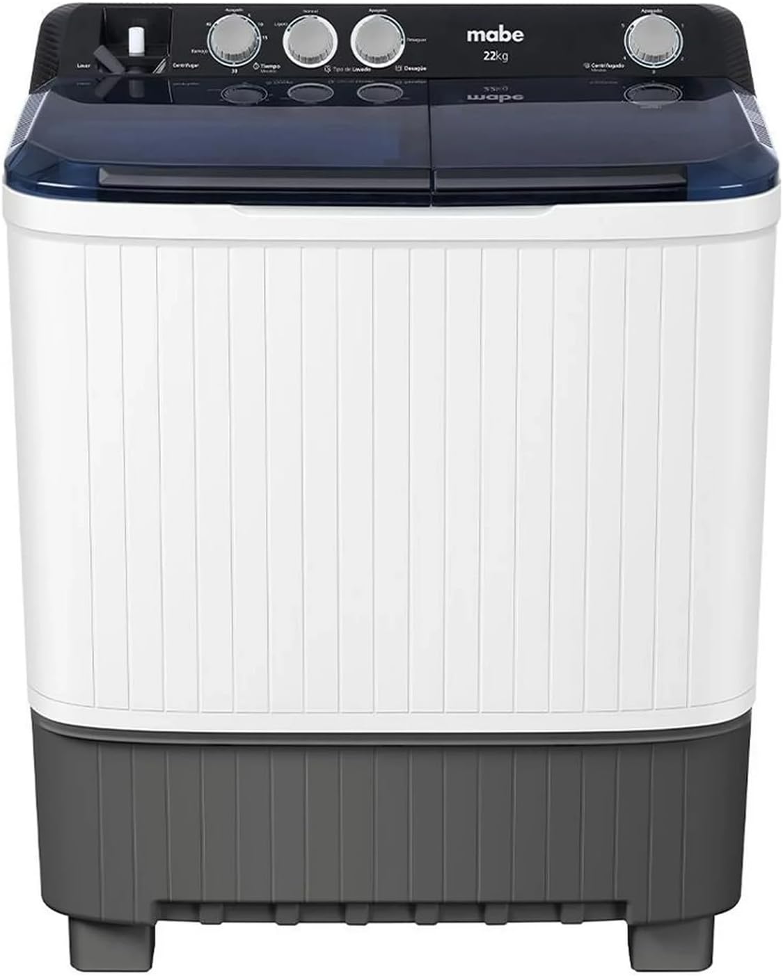 LAVADORA SEMI AUTOMÁTICA MABE 22 KILOS DOBLE TINA BLANCA LMDX2224HBAB0