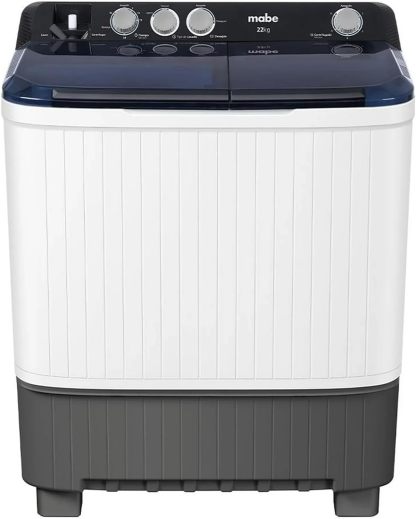 LAVADORA SEMI AUTOMÁTICA MABE 22 KILOS DOBLE TINA BLANCA LMDX2224HBAB0