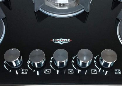Gutstark Parrilla de Gas Empotrable 5 Quemadores De Gas Cristal Templado Empotrable Grueso Estufas Empotrables Hogar Cocina Gas Natural o Gas LP Estufa de Mesa Parrillas