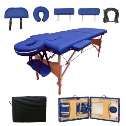 CAMILLA PARA MASAJE PLEGABLE PORTÁTIL Y RECLINABLE COLOR NEGRO LENIVÉ LENIVE CAMA-1N
