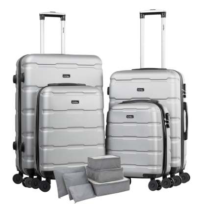 Juego 4 Maletas De Viaje Rigidas Ruedas 360 Bolsas De Viaje azul Rumbo RUM40